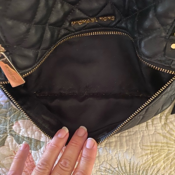 🌺SOLD🌺Michael Kors Rhea Leather BLACK Backpack - Picture 6 of 8